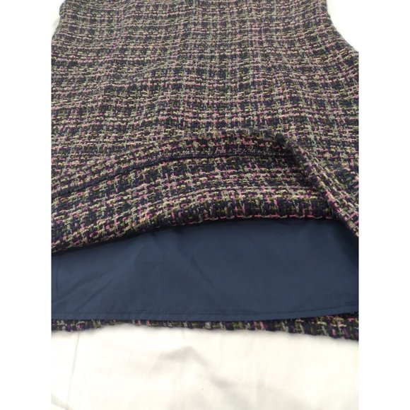 Monsoon Felissa Tweed style Sleeveless high neck faux button pencil dress US 12 - Picture 12 of 16